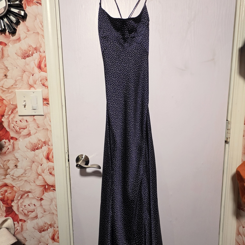 GAP Dark Blue Maxi Dress with Thin Straps